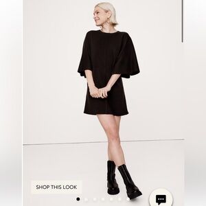 Banana Republic Merino Flutter Sleeve Mini Sweater Dress